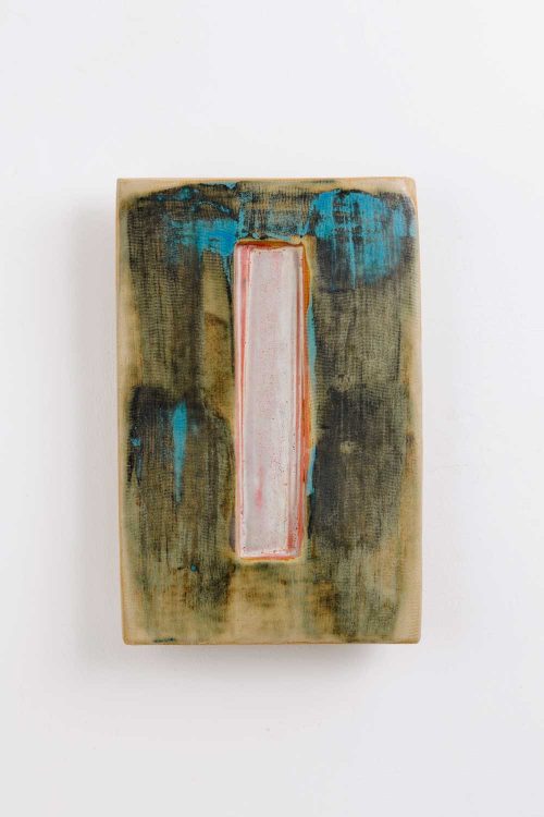 portal 4 painted stoneware wall piece by gary wood